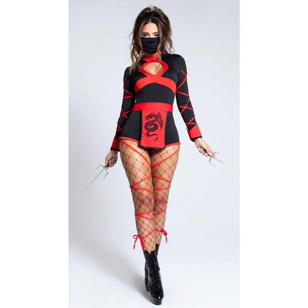 NEW Leg Avenue Dragon Ninja Sexy Halloween Costume Size Large